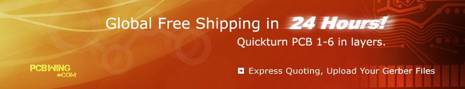 Global Free Shipping In 24 Hours! Quickturn PCB 1-6 in layers.